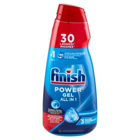 Finish Power Gel Fresh gel lavastoviglie 30 lavaggi 600 ml